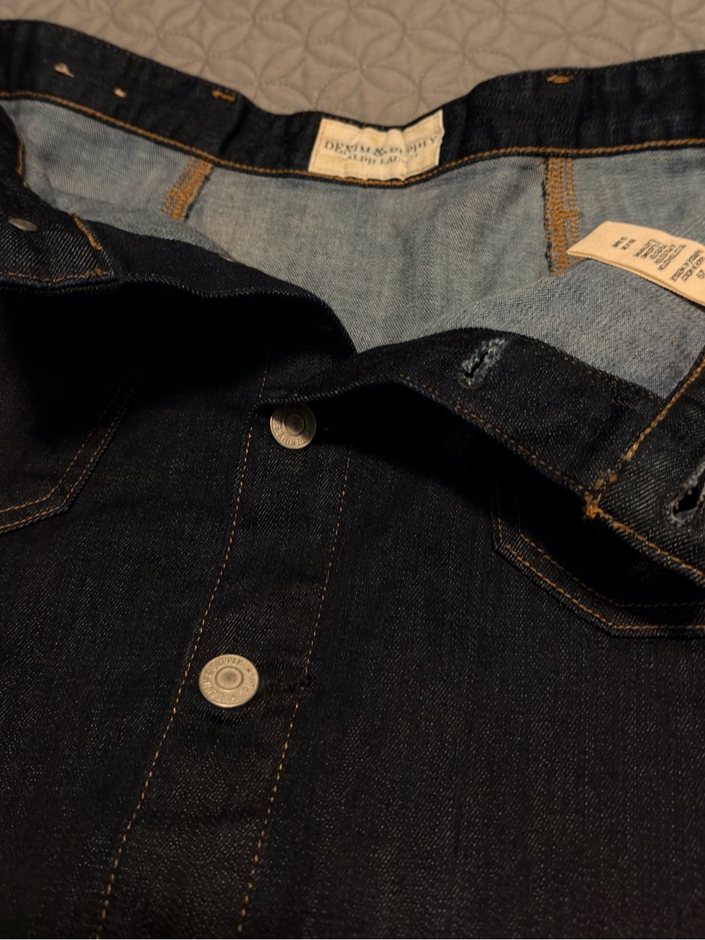 Denim & Supply Ralph Lauren Indigo Mini Skirt with Contrast Stitching